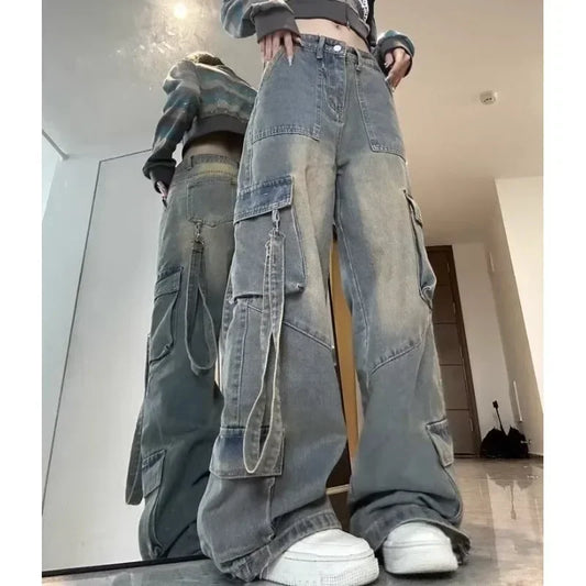 Jean Spliced Pockets Cargo Pants